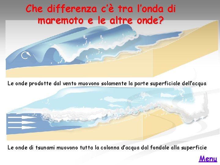 Che differenza c’è tra l’onda di maremoto e le altre onde? Le onde prodotte