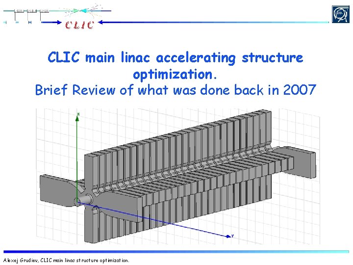 CLIC main linac accelerating structure optimization. Brief Review of what was done back in