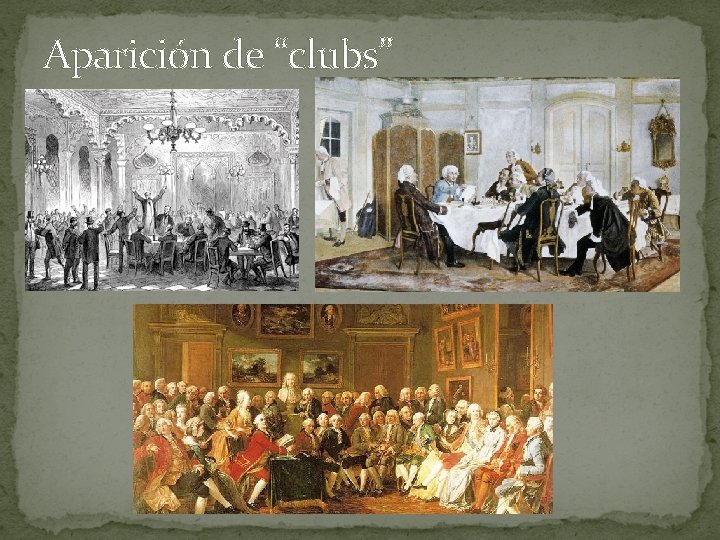 Aparición de “clubs” 