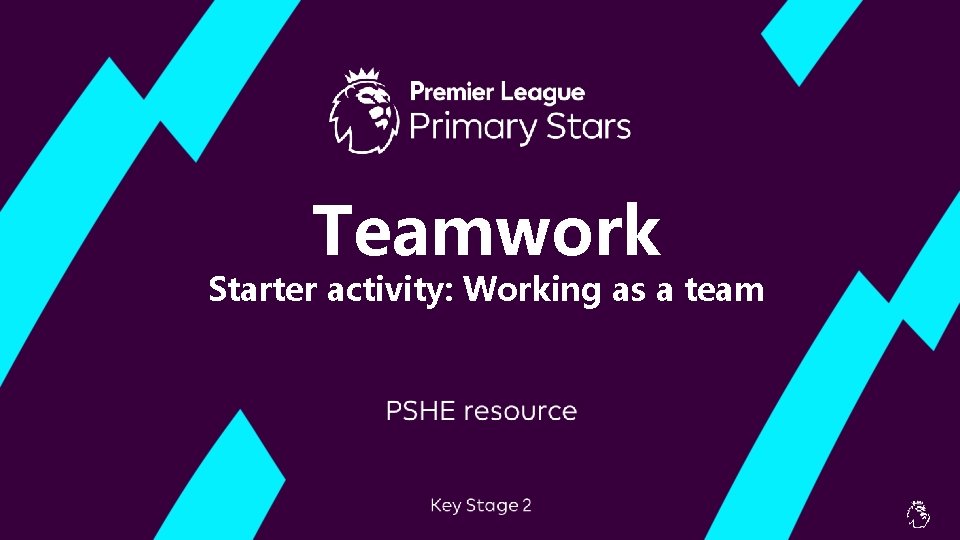 Teamwork Starter activity: Working as a team Teamwork Starter activity: Working as a team