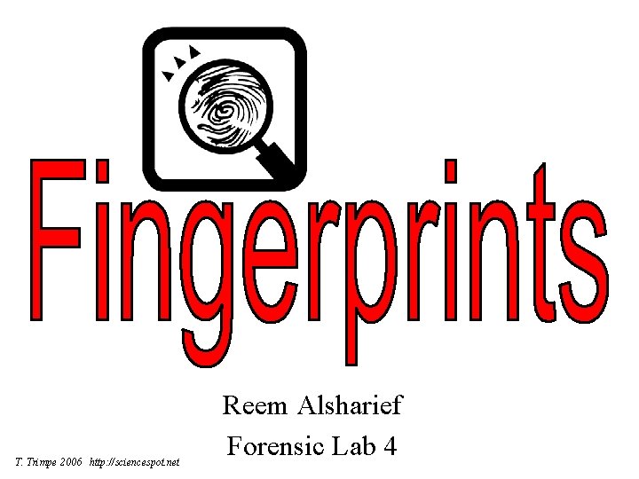 T. Trimpe 2006 http: //sciencespot. net Reem Alsharief Forensic Lab 4 T. Trimpe 2006 http: //sciencespot. net Reem Alsharief Forensic Lab 4