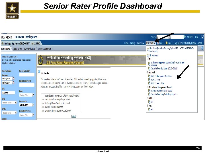 Senior Rater Profile Dashboard Unclassified 28 