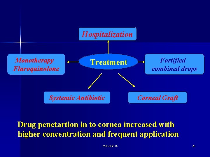 Hospitalization Monotherapy Fluroquinolone Treatment Systemic Antibiotic Fortified combined drops Corneal Graft Drug penetartion in