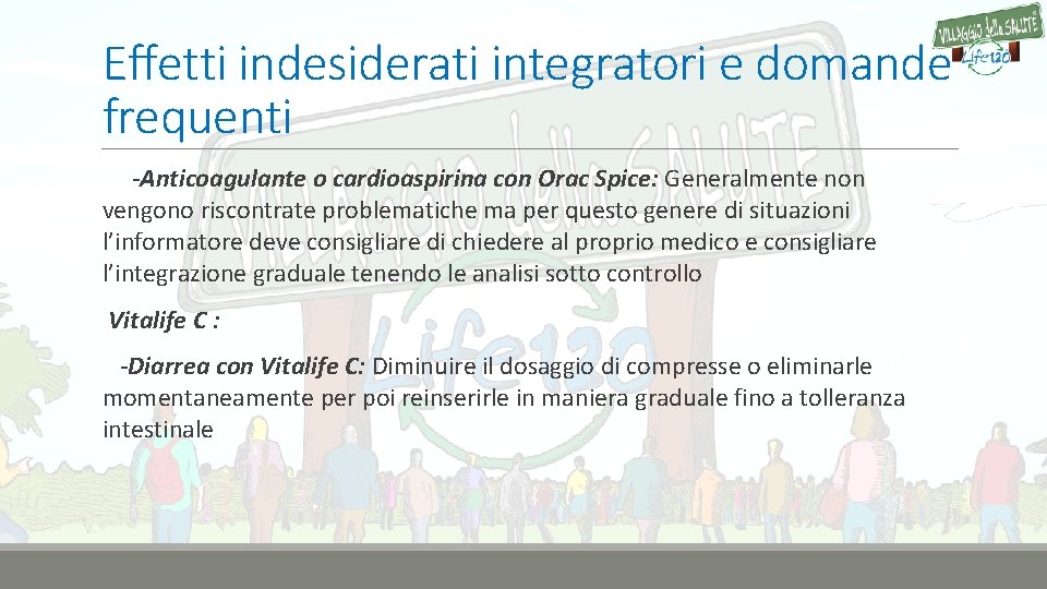 Effetti indesiderati integratori e domande frequenti -Anticoagulante o cardioaspirina con Orac Spice: Generalmente non