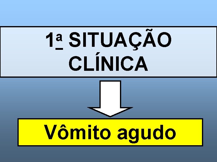 a 1 SITUAÇÃO CLÍNICA Vômito agudo 
