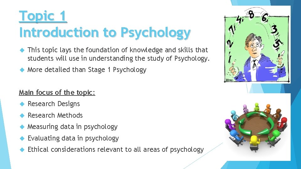 Topic 1 Introduction to Psychology This topic lays the foundation of knowledge and skills