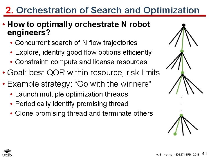 2. Orchestration of Search and Optimization • How to optimally orchestrate N robot engineers?
