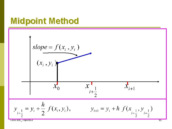 Midpoint Method CISE 301_Topic 8 L 3 11 