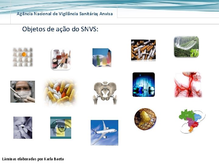 Agência Nacional de Vigilância Sanitária Anvisa Objetos de ação do SNVS: Lâminas elaboradas por