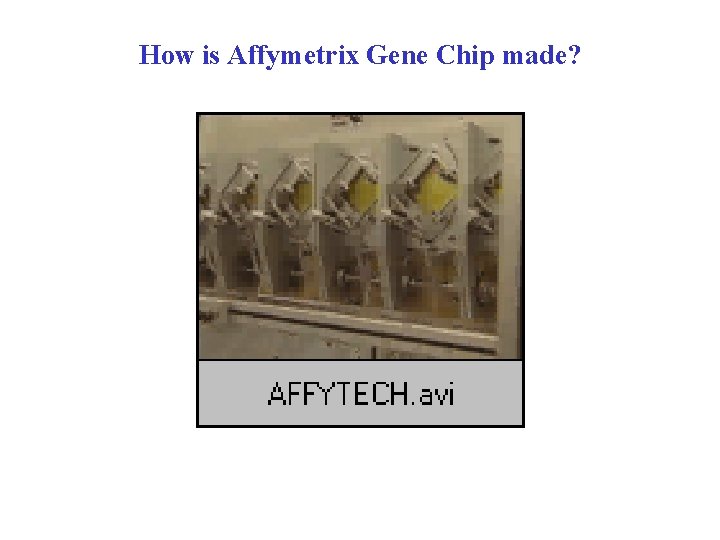 How is Affymetrix Gene Chip made? 