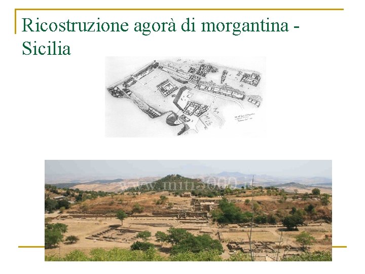 Ricostruzione agorà di morgantina Sicilia 