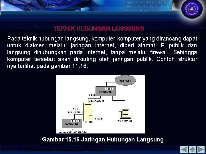 TEKNIK HUBUNGAN LANGSUNG Pada teknik hubungan langsung, komputer-komputer yang dirancang dapat untuk diakses melalui