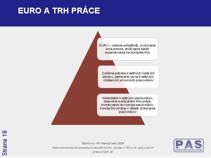 EURO A TRH PRÁCE EURO – rastové príležitosti, zvyšovanie konkurencie, znižovanie bariér expandovania na EURO A TRH PRÁCE EURO – rastové príležitosti, zvyšovanie konkurencie, znižovanie bariér expandovania na