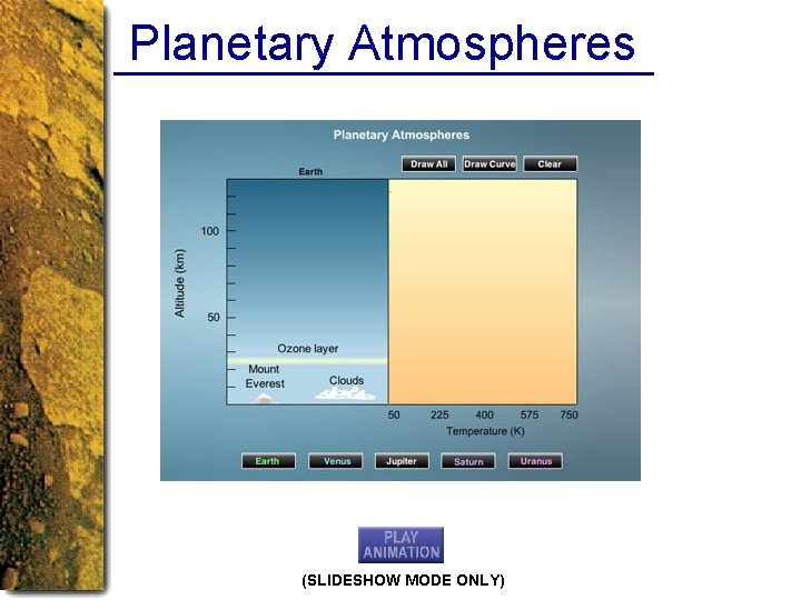 Planetary Atmospheres (SLIDESHOW MODE ONLY) 