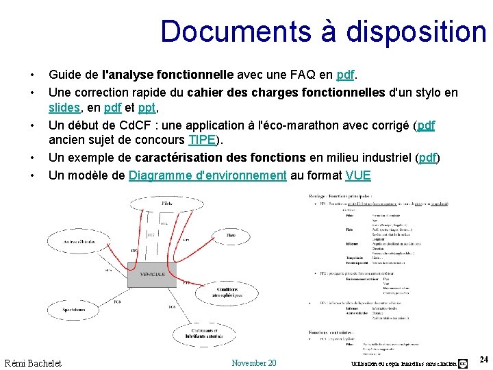 Documents à disposition • • • Guide de l'analyse fonctionnelle avec une FAQ en