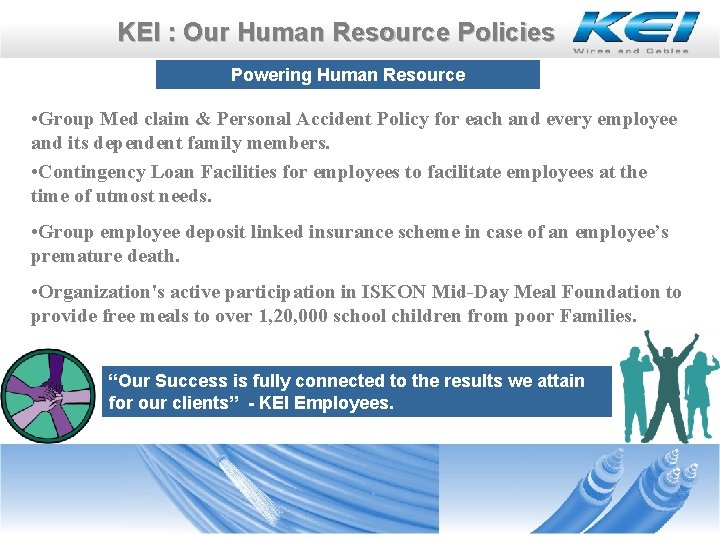 KEI : Our Human Resource Policies Powering Human Resource • Group Med claim & KEI : Our Human Resource Policies Powering Human Resource • Group Med claim &