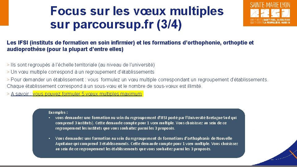 Focus sur les vœux multiples sur parcoursup. fr (3/4) Les IFSI (instituts de formation