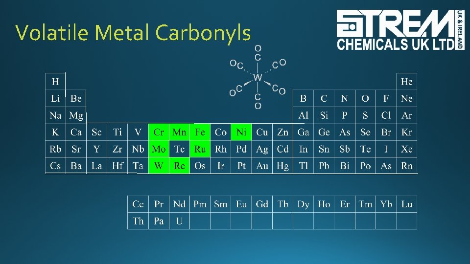 Volatile Metal Carbonyls 