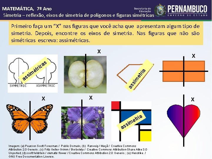 MATEMÁTICA, 7º Ano Simetria – reflexão, eixos de simetria de polígonos e figuras simétricas