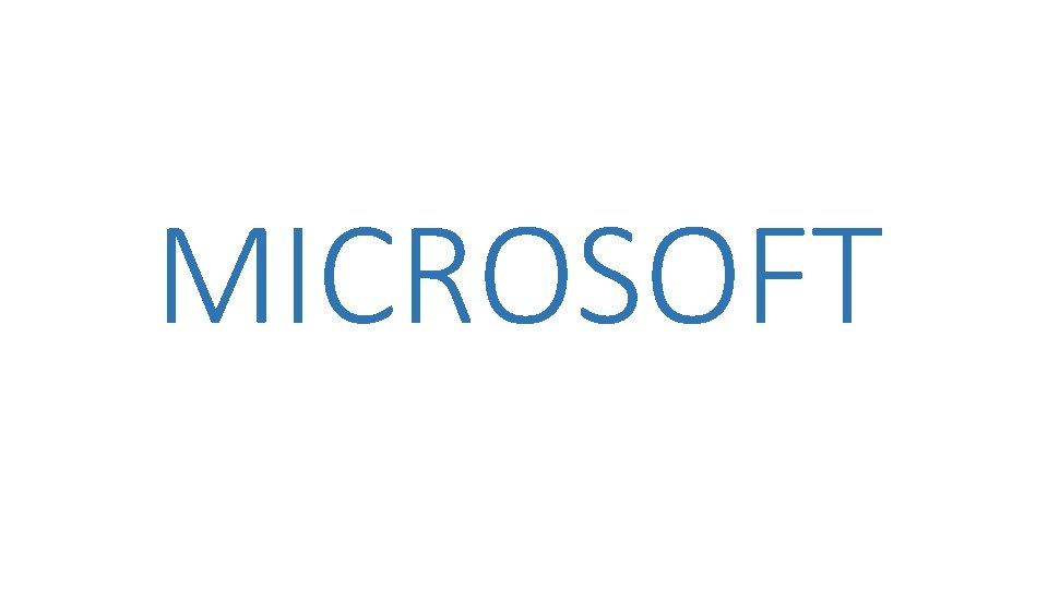 MICROSOFT 