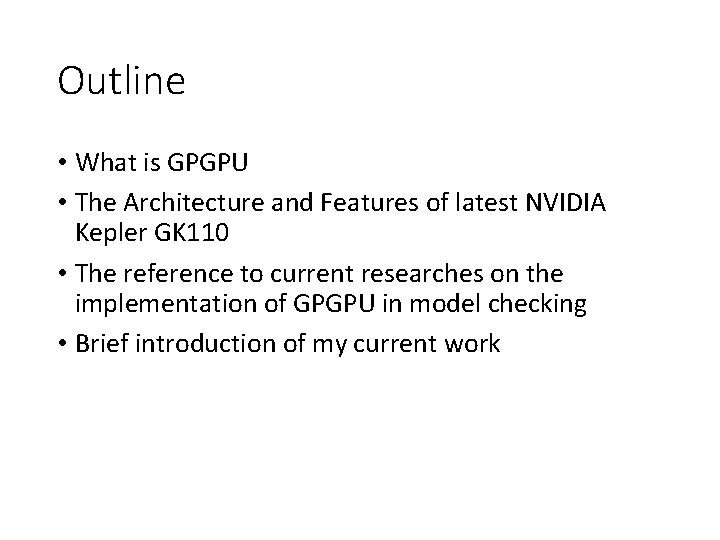 The introduction of GPGPU and some implementations on
