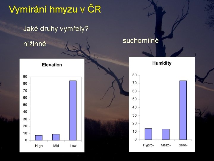 Vymírání hmyzu v ČR Jaké druhy vymřely? nížinné suchomilné Vymírání hmyzu v ČR Jaké druhy vymřely? nížinné suchomilné