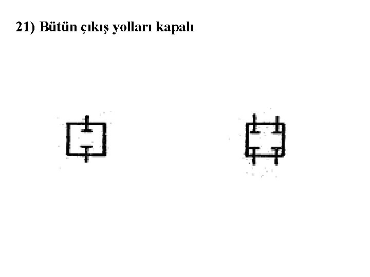 21) Bütün çıkış yolları kapalı 