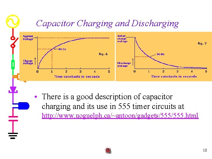 Capacitor Charging and Discharging w There is a good description of capacitor charging and