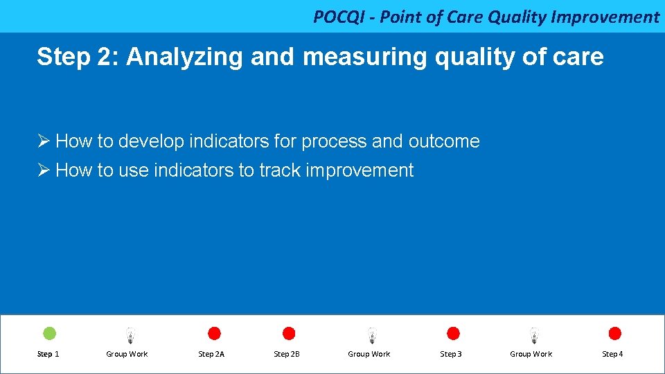 POCQI - Point of Care Quality Improvement Step 2: Analyzing and measuring quality of