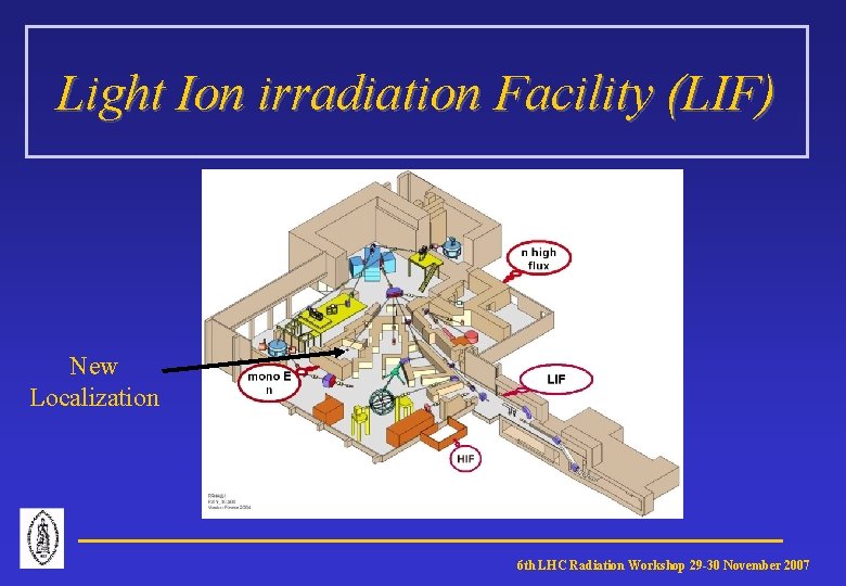 Light Ion irradiation Facility (LIF) New Localization 6 th LHC Radiation Workshop 29 -30