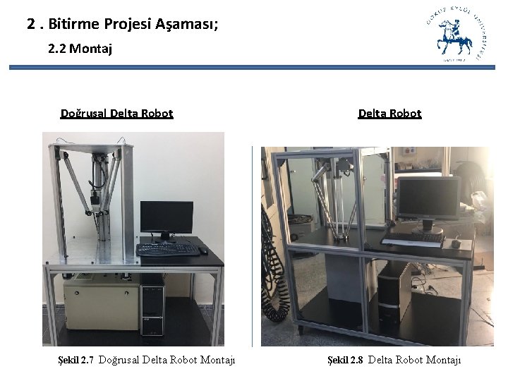 2. Bitirme Projesi Aşaması; 2. 2 Montaj Doğrusal Delta Robot Şekil 2. 7 Doğrusal