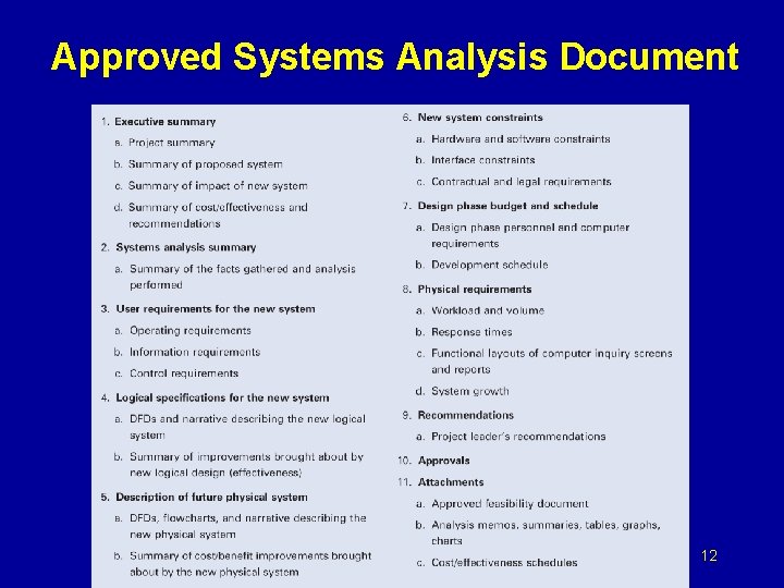 Approved Systems Analysis Document 12 