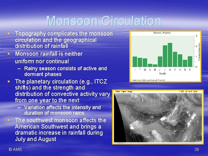 Monsoon Circulation § Topography complicates the monsoon circulation and the geographical distribution of rainfall