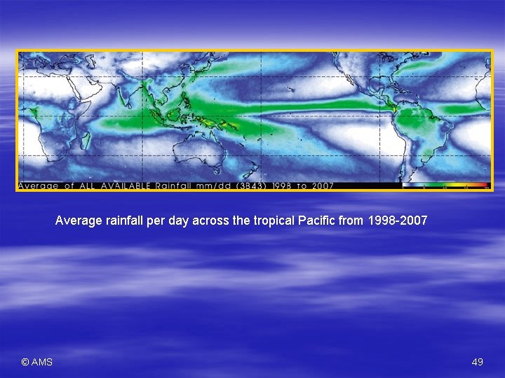 Average rainfall per day across the tropical Pacific from 1998 -2007 © AMS 49 Average rainfall per day across the tropical Pacific from 1998 -2007 © AMS 49