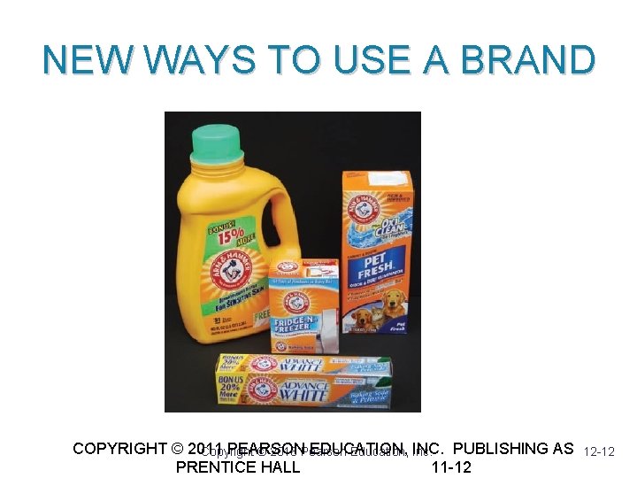 NEW WAYS TO USE A BRAND COPYRIGHT © 2011 PEARSON EDUCATION, INC. PUBLISHING AS