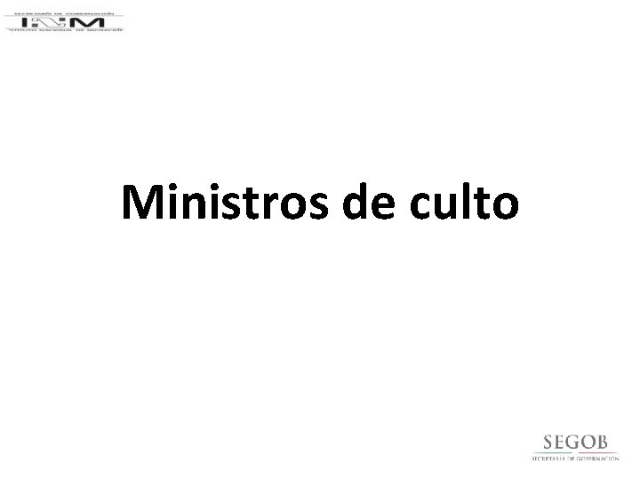 Ministros de culto 