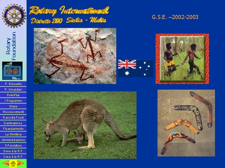 Rotary Foundation G. S. E. – 2002 -2003 P. Educativi P. Umanitari Polio. Plus