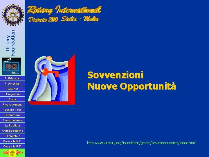 Rotary Foundation P. Educativi P. Umanitari Polio. Plus Sovvenzioni Nuove Opportunità I Programmi Share