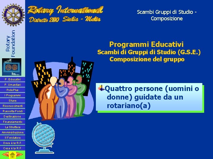 Rotary Foundation Scambi Gruppi di Studio Composizione Programmi Educativi Scambi di Gruppi di Studio