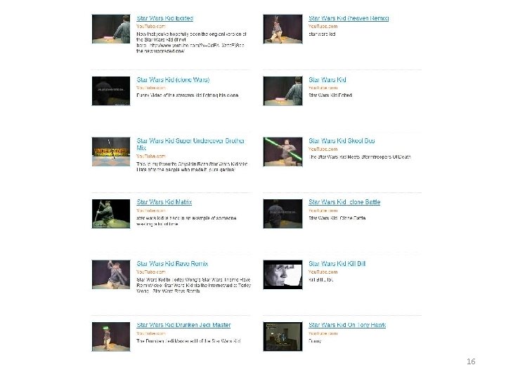 Star Wars Kid Videos 16 