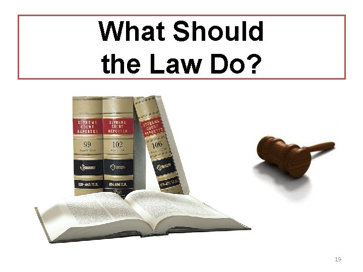 What Should the Law Do? 19 