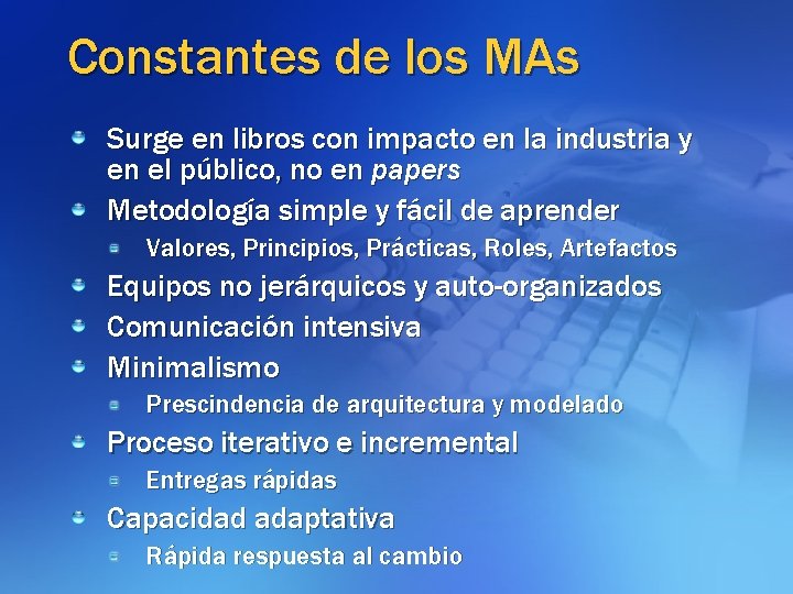 Constantes de los MAs Surge en libros con impacto en la industria y en