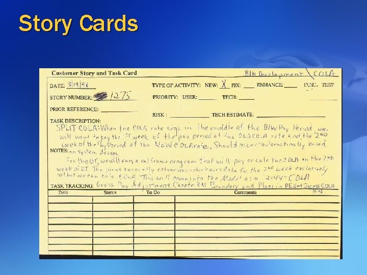 Story Cards 