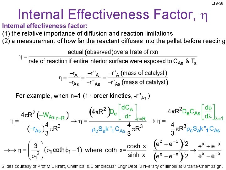 Internal Effectiveness Factor, h L 19 -36 Internal effectiveness factor: (1) the relative importance