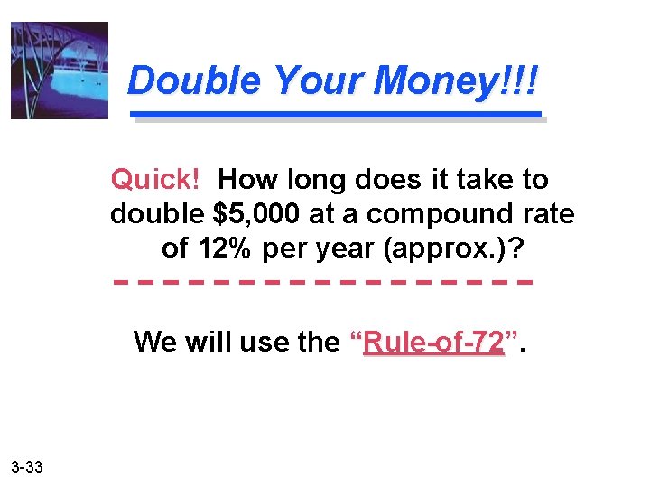 Double Your Money!!! Quick! How long does it take to double $5, 000 at