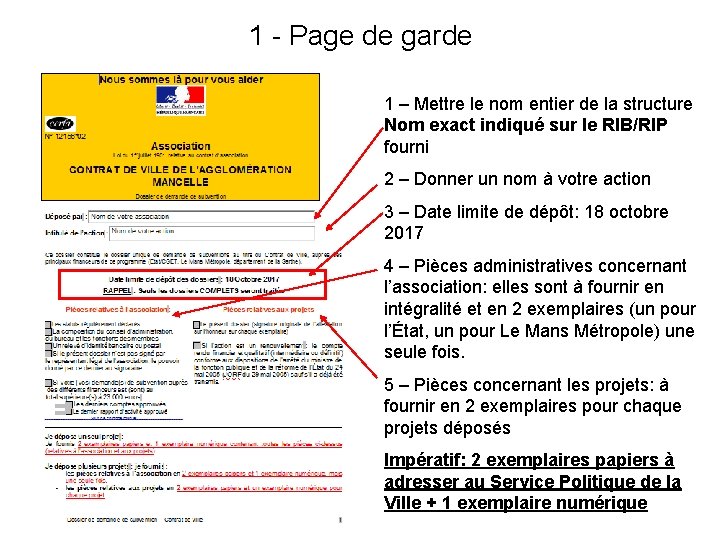 1 - Page de garde 1 – Mettre le nom entier de la structure