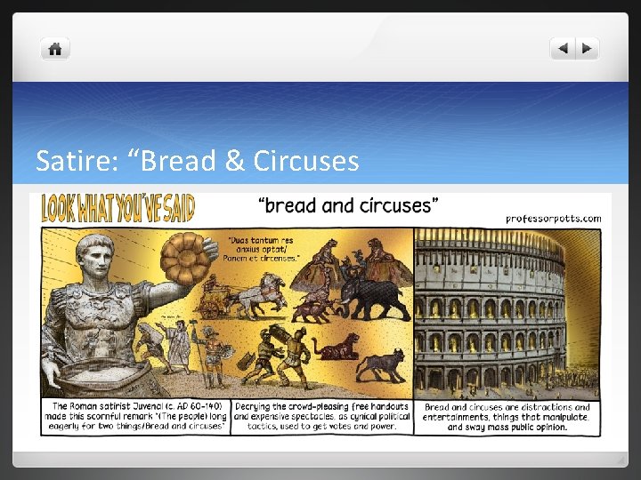 Satire: “Bread & Circuses 