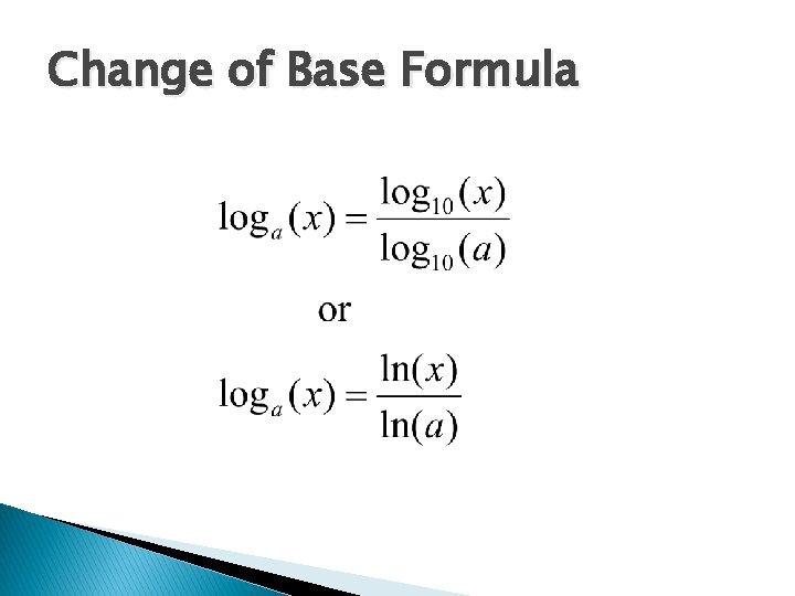 Change of Base Formula 