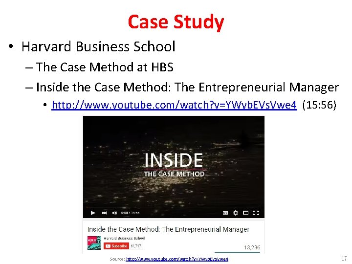 Case Study • Harvard Business School – The Case Method at HBS – Inside