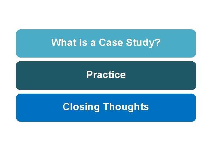 What is a Case Study? Practice Closing Thoughts 